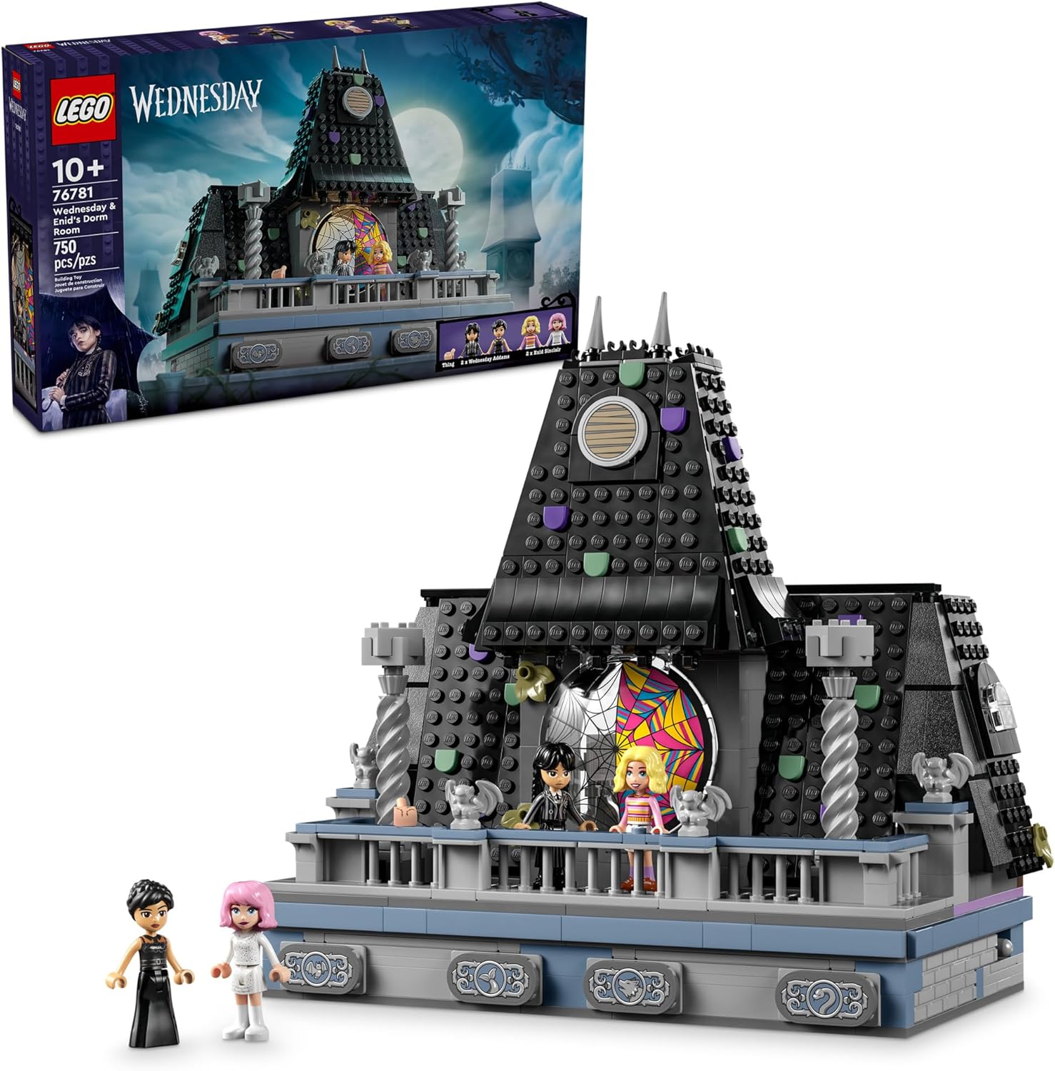 LEGO Wednesday & Enid'S Dorm Room Playset - Building Toy for Pretend Play with 4 Minifigures - Wednesday Addams Doll for Kids, Girls & Boys, Ages 10+ - Gift Idea for Birthday - 76781
