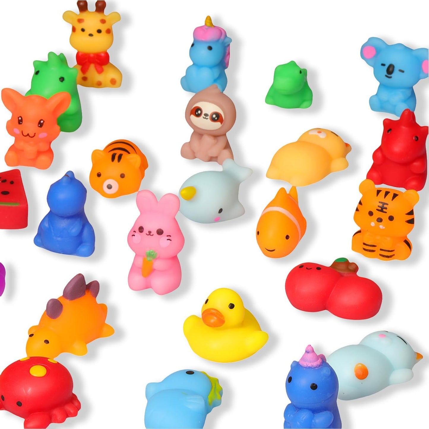 Squishies, 26 Pack Mochi Squishy Toys - Kawaii Cat Squishys Slow Rising Animals - Party Favors, Goodie Bag, Birthday Gifts, Mini Squishies Stress Reliever Toy Pack
