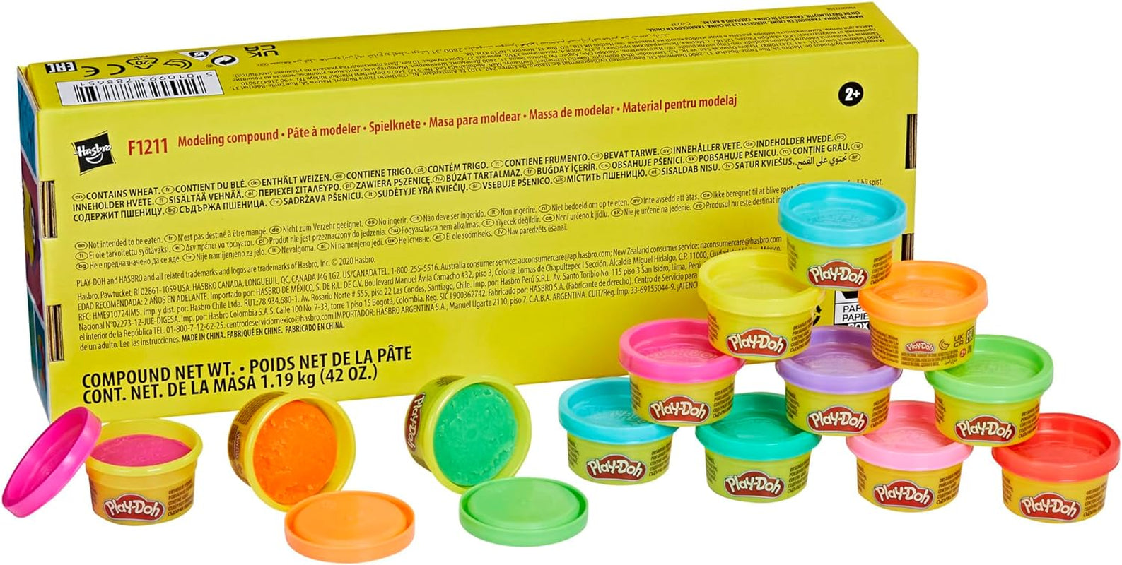 Play Doh Bulk Handout 42-Pack of 1-Ounce Modeling Compound Cans, Non Candy Halloween Handout Toys & Party Favors, Kids Arts & Crafts, Preschool Toys, Ages 2+ (Amazon Exclusive)