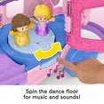 Fisher-Price Little People Disney Princess Pull-Along Musical Carriage Toddler Toy with 2 Figures
