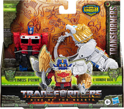 Transformers: Rise of the Beasts Beast Alliance Beast Combiners 2-Pack – Optimus Prime & Lionblade Action Figures, Ages 6+, 7-Inch Combined Mode