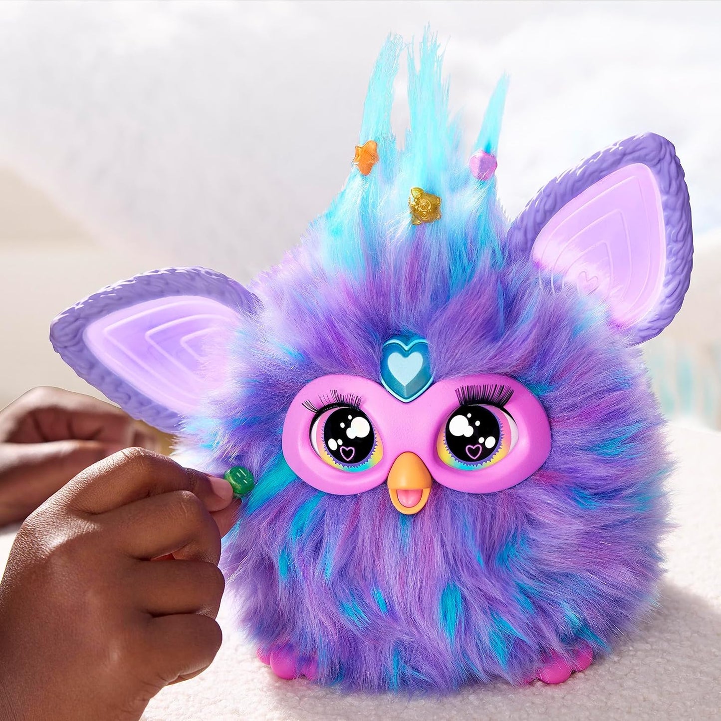 Furby Tie Dye, 15 Fashion Accessories, Interactive Plush Toys for 6 Year Old Girls & Boys & Up, Voice Activated Animatronic