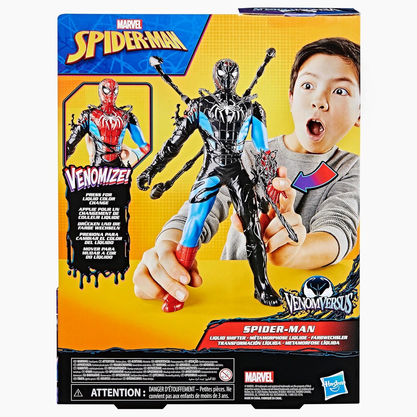 Spider-Man VenomVerse Liquid Shifter 11-Inch Action Figure – Marvel Super Hero Toy for Kids 4+