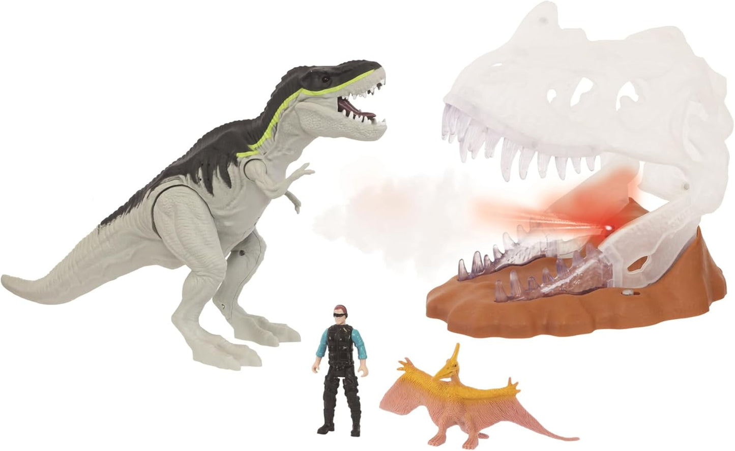 Animal Planet Crystal Fire Skull Dino Playset Light-Up Water Vapor Roaring Sound