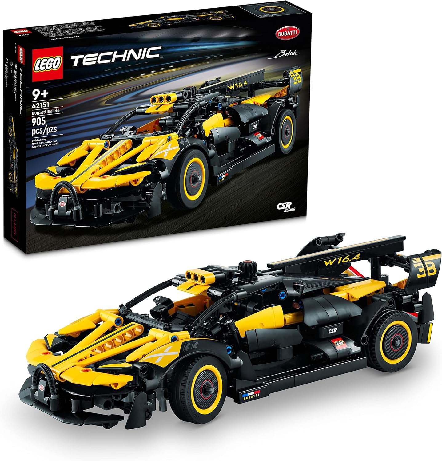 LEGO Technic Bugatti Bolide Model Car 905PC Working W16 Engine Realistic