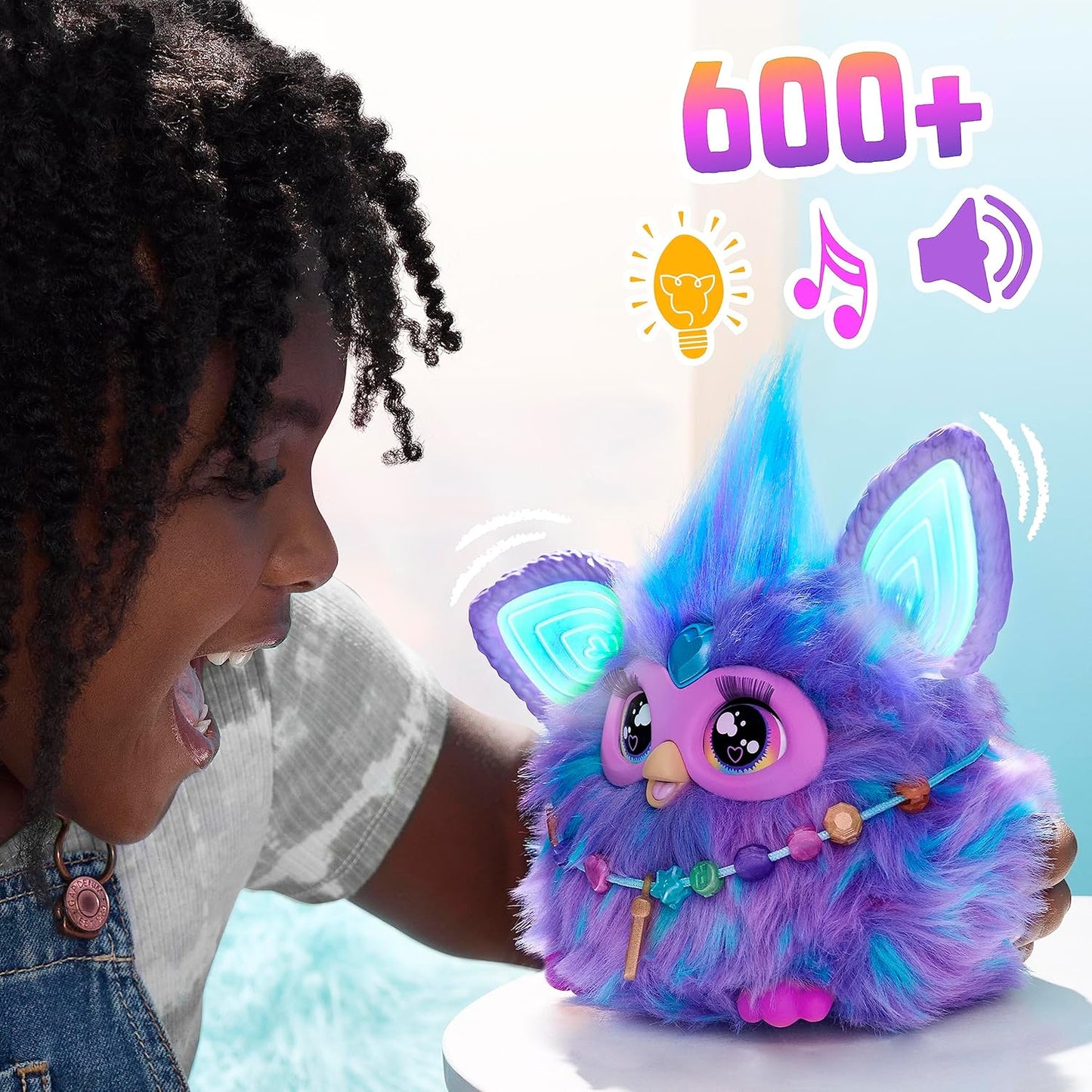 Furby Tie Dye, 15 Fashion Accessories, Interactive Plush Toys for 6 Year Old Girls & Boys & Up, Voice Activated Animatronic