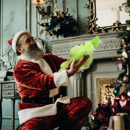 RELIGES 22" Green Christmas Monster Plush Toy – Soft Christmas Stuffed Animal Doll for Boys and Girls, Perfect for Christmas Decorations and Gifts (Green)