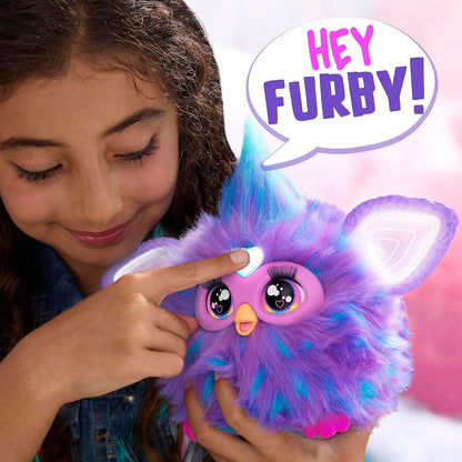 Furby Tie Dye, 15 Fashion Accessories, Interactive Plush Toys for 6 Year Old Girls & Boys & Up, Voice Activated Animatronic