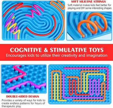 Sensory Fidget Toys for Kids Toddler Boys ,Sensory Activity Board for Stress Anxiety Autistic ADHD, Calm down Travel Airplane Essentials Toys for 3+ Year Old, Stuffers Gifts for Teen Girl