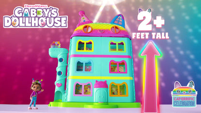 Gabby’s Dollhouse, 25" Tall Celebration Dollhouse with Toy Figures, Furniture & Sound Effects