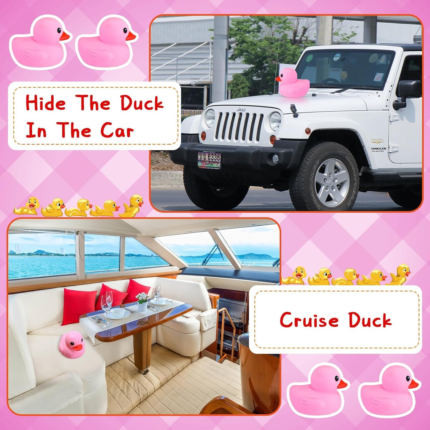 6.89 Inch Giant Rubber Duck Big Rubber Duck Large Duckling Bath Toy with Squeaky Sound for Summer Baby Shower Birthday Party Favor Gift(Pink)