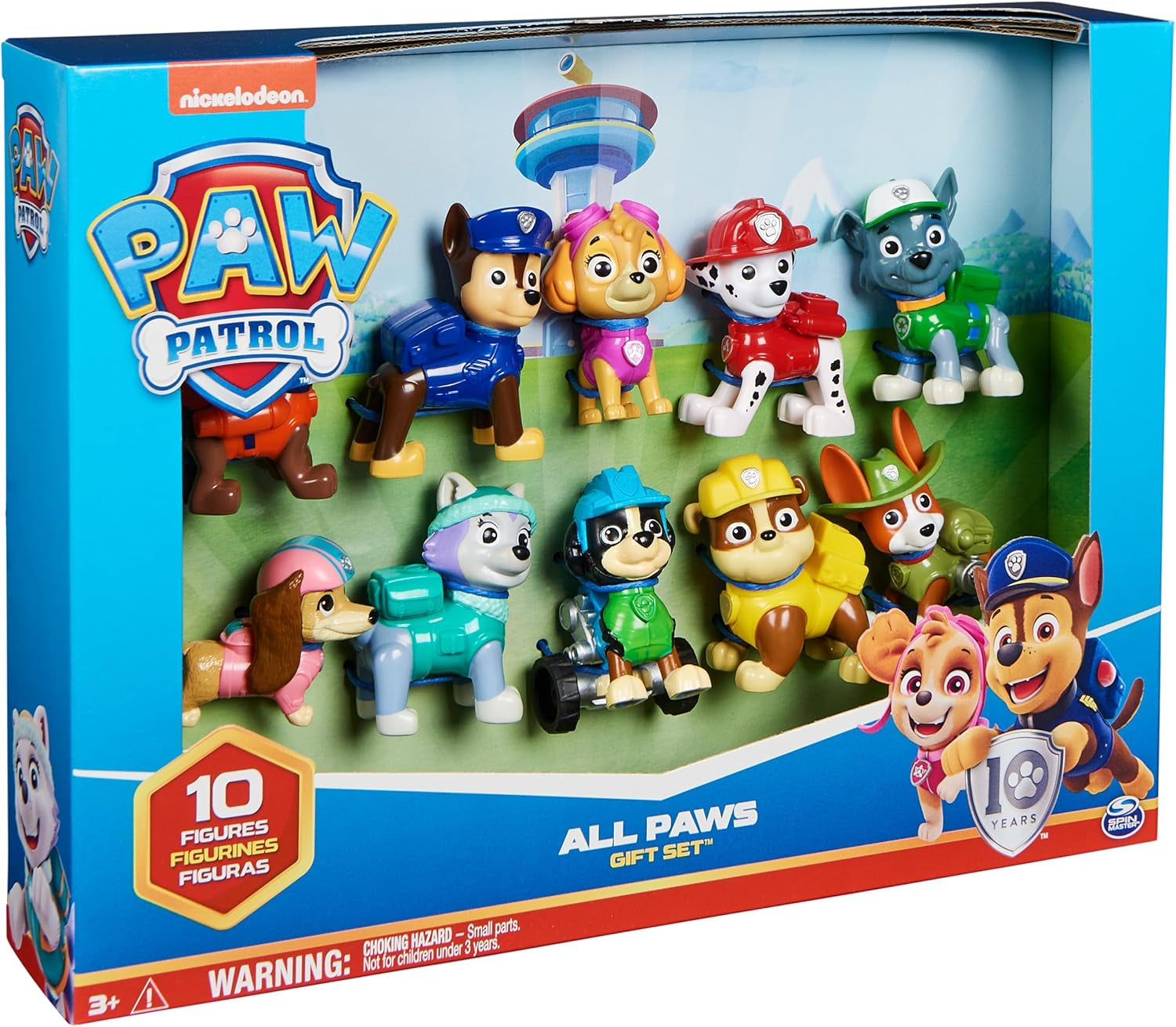 , 10Th Anniversary, All Paws on Deck Toy Figures Gift Pack with 10 Collectible Action Figures, Kids Toys for Ages 3 and Up
