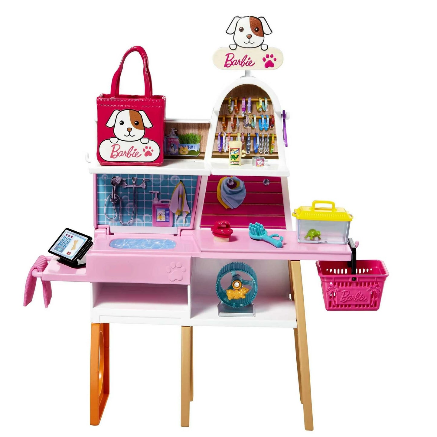 Barbie Doll and Pet Boutique Playset with 4 Pets and Accessories, for 3 to 7 Year Olds