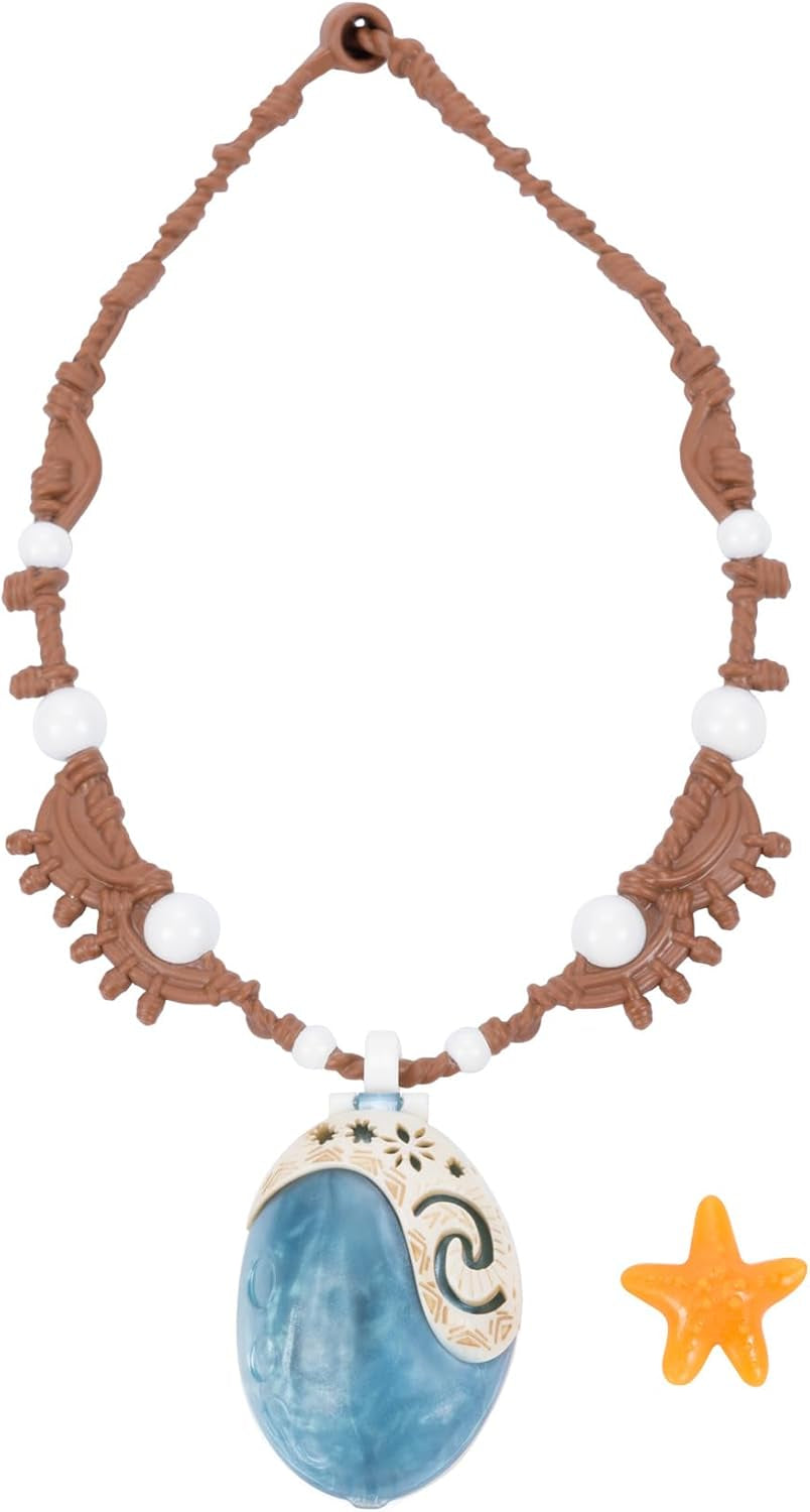 Moana 2 Moana'S Necklace Magical Sea Shell Star Light-Up Necklace for Girls Role Play and Dress Up, Officially Licensed, Great Birthday & Holiday Gift