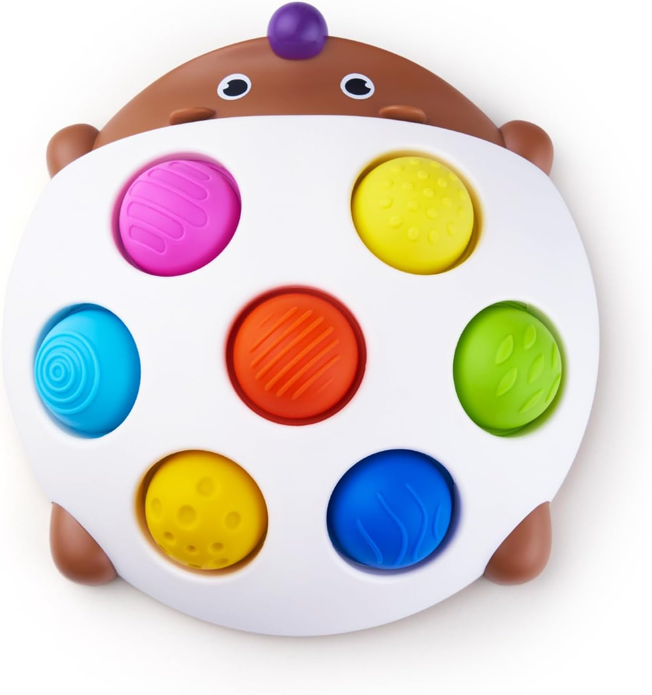 Fidget Popper Sensory Baby Toys for 10+ Months, Montessori Busy Toy for 1 2 3 Years Old Toddlers Push and Popping Bubbles Fine Motor Skill, Travel Toys for Kids Ages 1-3 Stress Relief (2 Pieces)