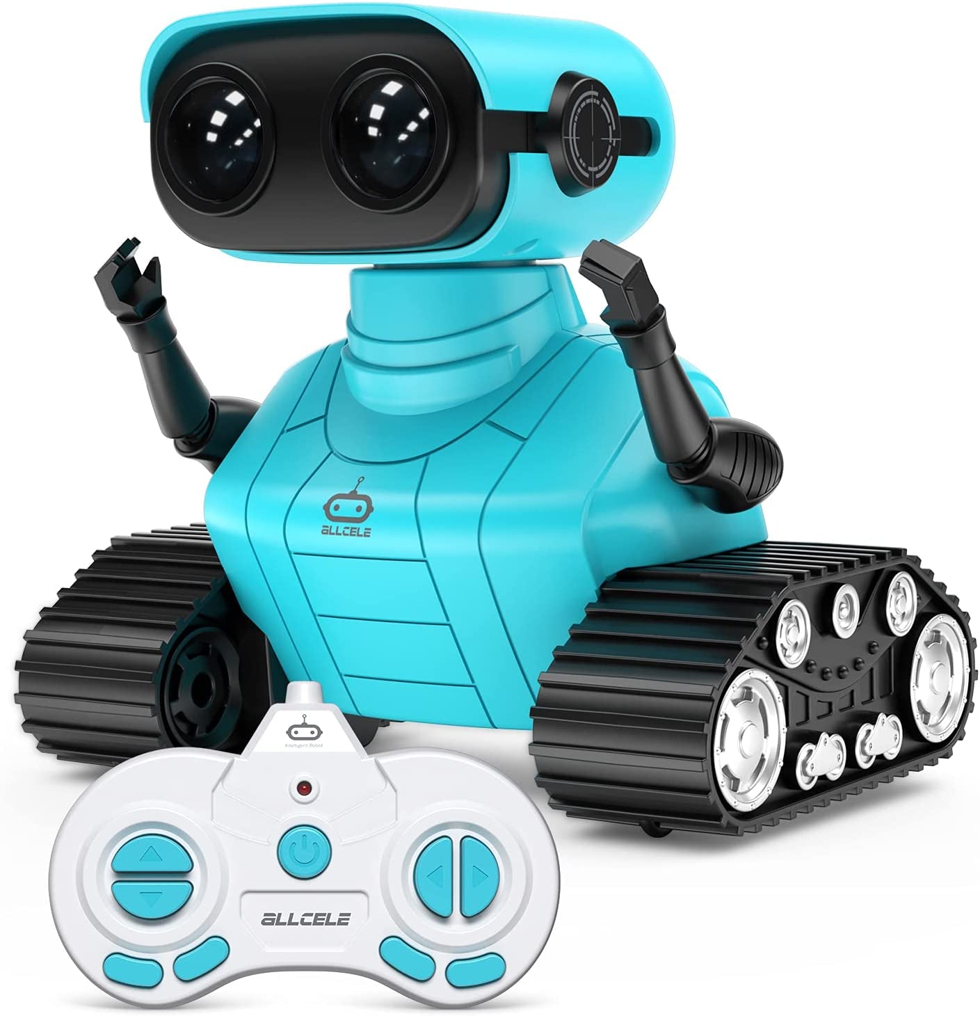 Girls Robot Toy, Rechargeable RC Robot for Kids, Remote Control Toy with Music and LED Eyes, Gift for Children Age 3 Years and up - Pink
