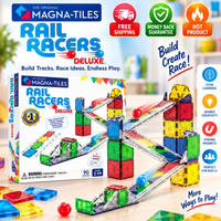 MAGNA-TILES Rail Racers Magnetic Building Set