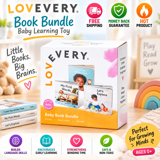 Lovevery Baby Book Bundle with 3 early learning board books