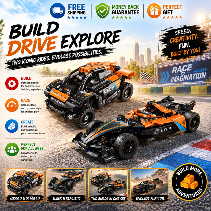 LEGO McLaren Formula E and Extreme E 704-piece Technic racing set