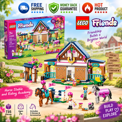 LEGO Friends Horse Stable and Riding Academy 42688 735-piece building set