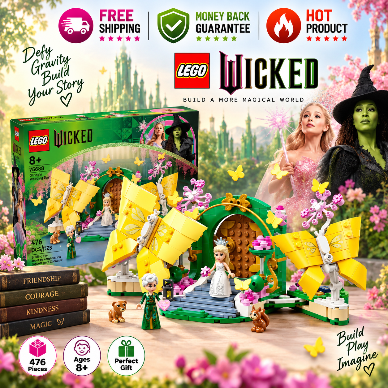 LEGO Wicked Glinda's Wedding Day 75688 476-piece building set
