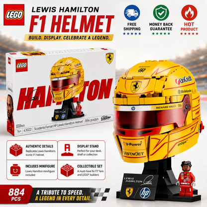 LEGO Editions Lewis Hamilton Scuderia Ferrari HP F1 helmet 884-piece building set