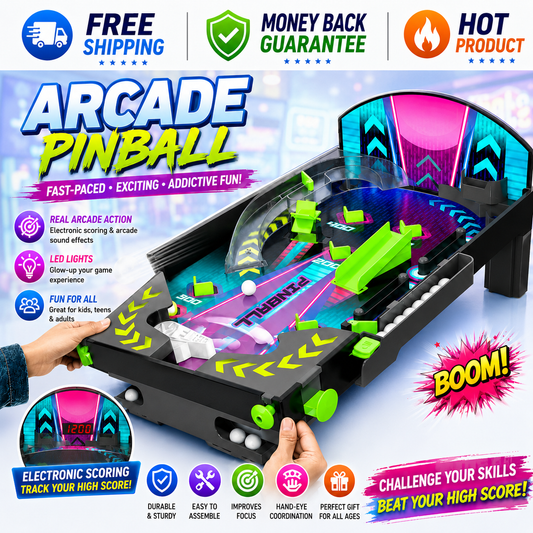 Arcade Pinball game for home game room and family entertainment