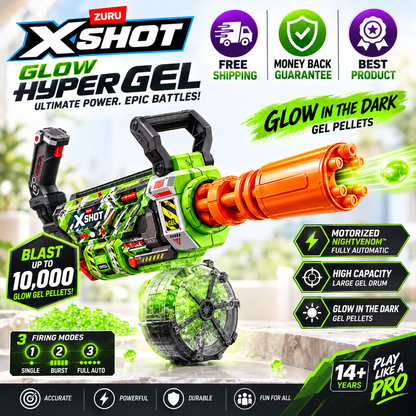 XSHOT Hyper Gel Gatling Toy Gel Blaster by ZURU
