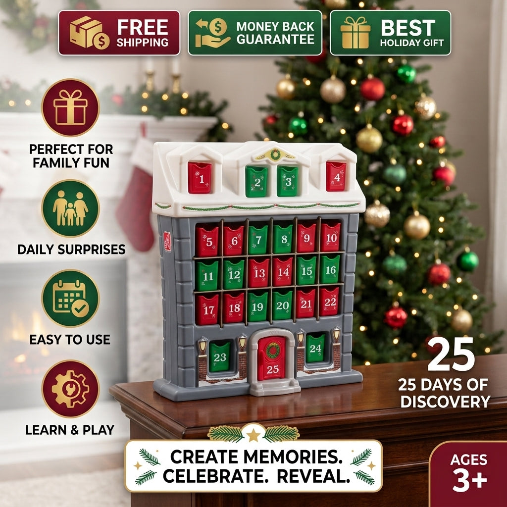 Step2 festive holiday advent calendar for kids ages 1 and up