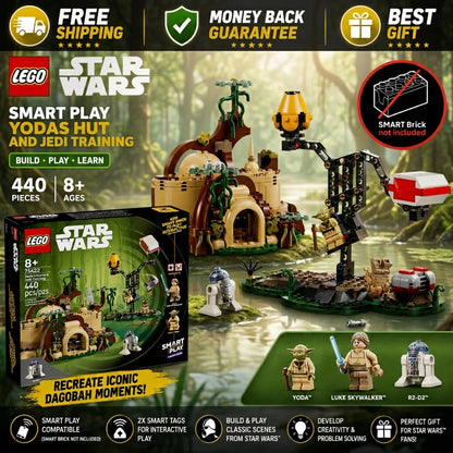 LEGO Star Wars SMART Play Yoda’s Hut and Jedi Training 440-piece building set