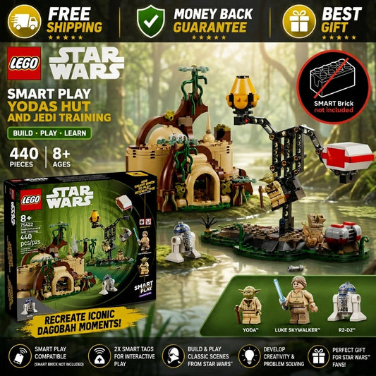 LEGO Star Wars SMART Play Yoda’s Hut and Jedi Training 440-piece building set