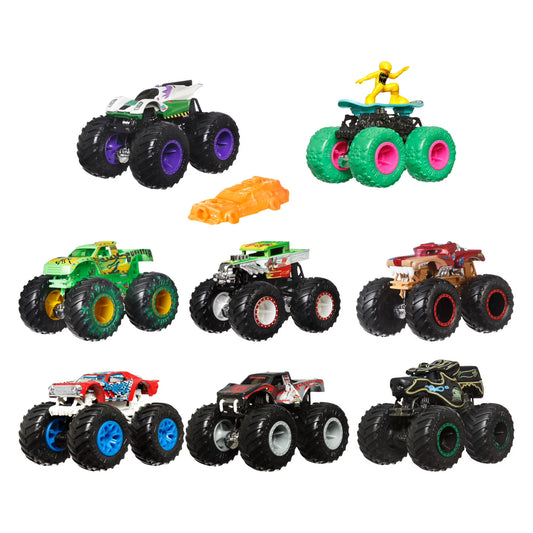 Hot Wheels Monster Trucks, 1:64 Scale Toy Truck & 1 Crushable Car (Styles May Vary)