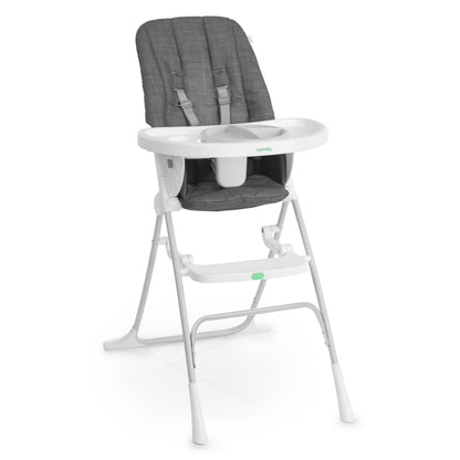 Ingenuity Sun Valley Compact Folding Baby High Chair - For Ages 6 Months and Up, Unisex - Grey