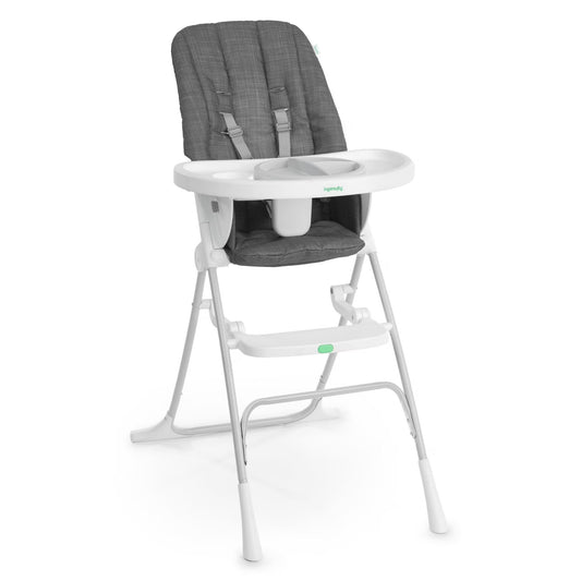 Ingenuity Sun Valley Compact Folding Baby High Chair - For Ages 6 Months and Up, Unisex - Grey