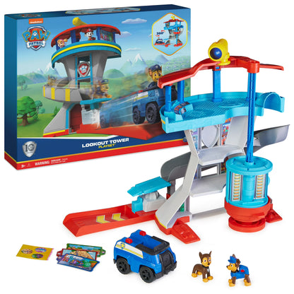PAW Patrol Lookout Tower with 2 Chase Figures and Police Cruiser for Kids Ages 3+