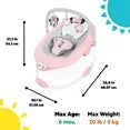 Disney Baby Slip Resistant Vibrating Infant Baby Bouncer, Minnie Mouse Rosy Skies by Bright Starts