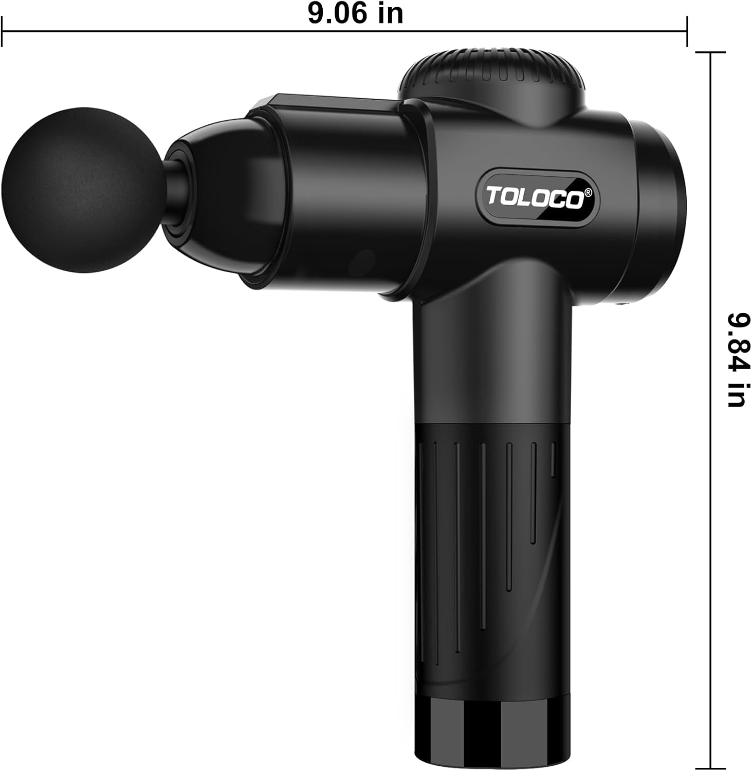 Massage Gun, Deep Tissue Back Massage for Athletes for Pain Relief, Percussion Massager with 10 Massages Heads & Silent Brushless Motor, Gifts for Fathers Day, Black