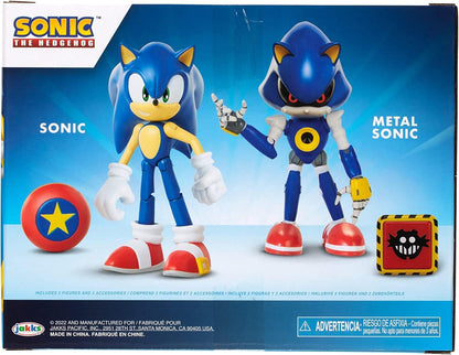 Sonic the Hedgehog Sonic 4" Action Figure 2 Pack - Modern Sonic & Modern Metal Sonic