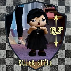 Just Play Wednesday Dancing Plush Doll with Music and Movement, 12.5-Inch Dancing Plushie, Interactive Toy, Kids Toys for Ages 3 Up