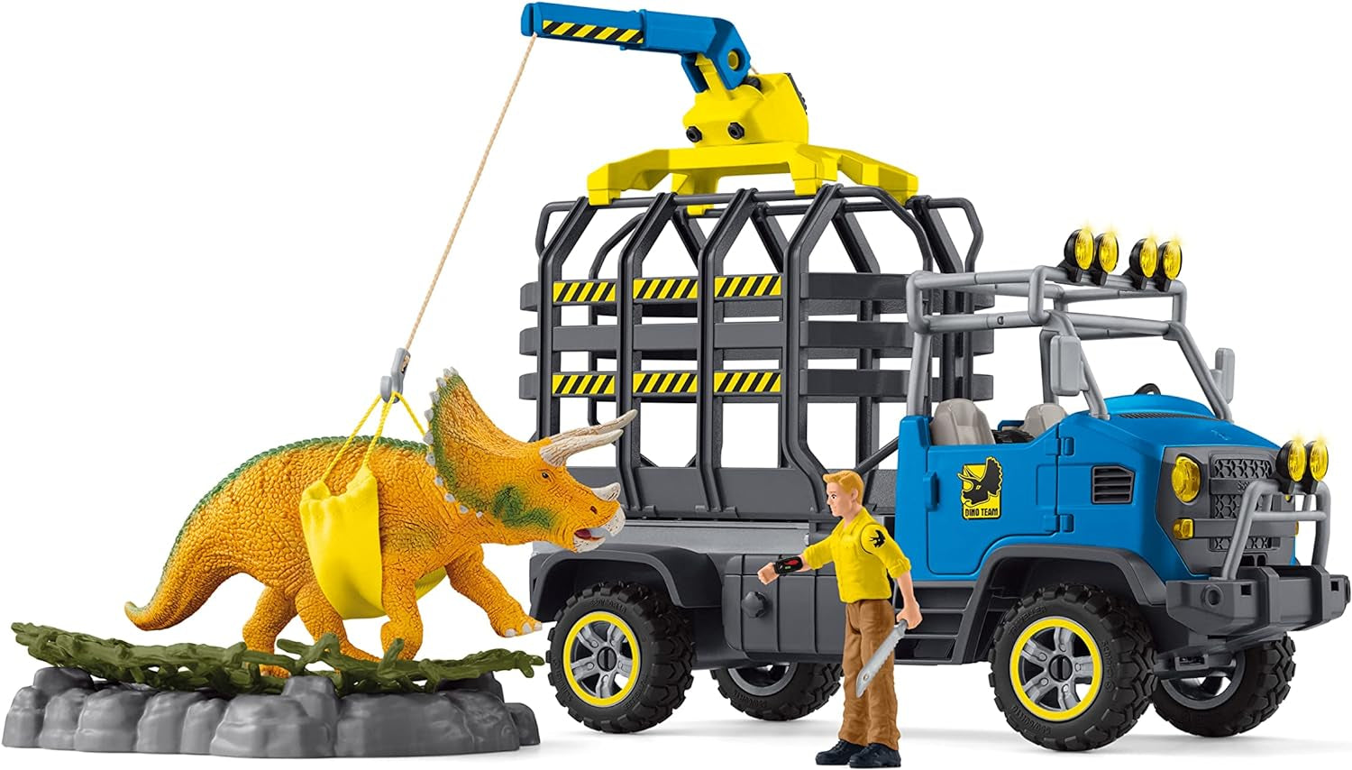 Dinosaurs — Dinosaur Transport Mission, 43-Piece Play Set with Triceratops Figure and Transport Truck, Dinosaur Toys for Boys and Girls Ages 4+