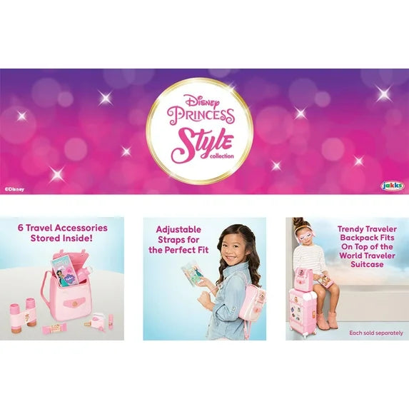 Disney Princess Style Collection Trendy Traveler Children's Pink Pretend Play Backpack