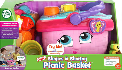 Shapes and Sharing Picnic Basket, Pink