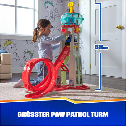 : Rescue Wheels Super Loop Tower HQ, with Light, Sound, Vehicle Launcher, Chase Action Figure & Toy Truck, Kids Toys for Boys & Girls Age 3+