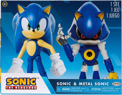Sonic the Hedgehog Sonic 4" Action Figure 2 Pack - Modern Sonic & Modern Metal Sonic
