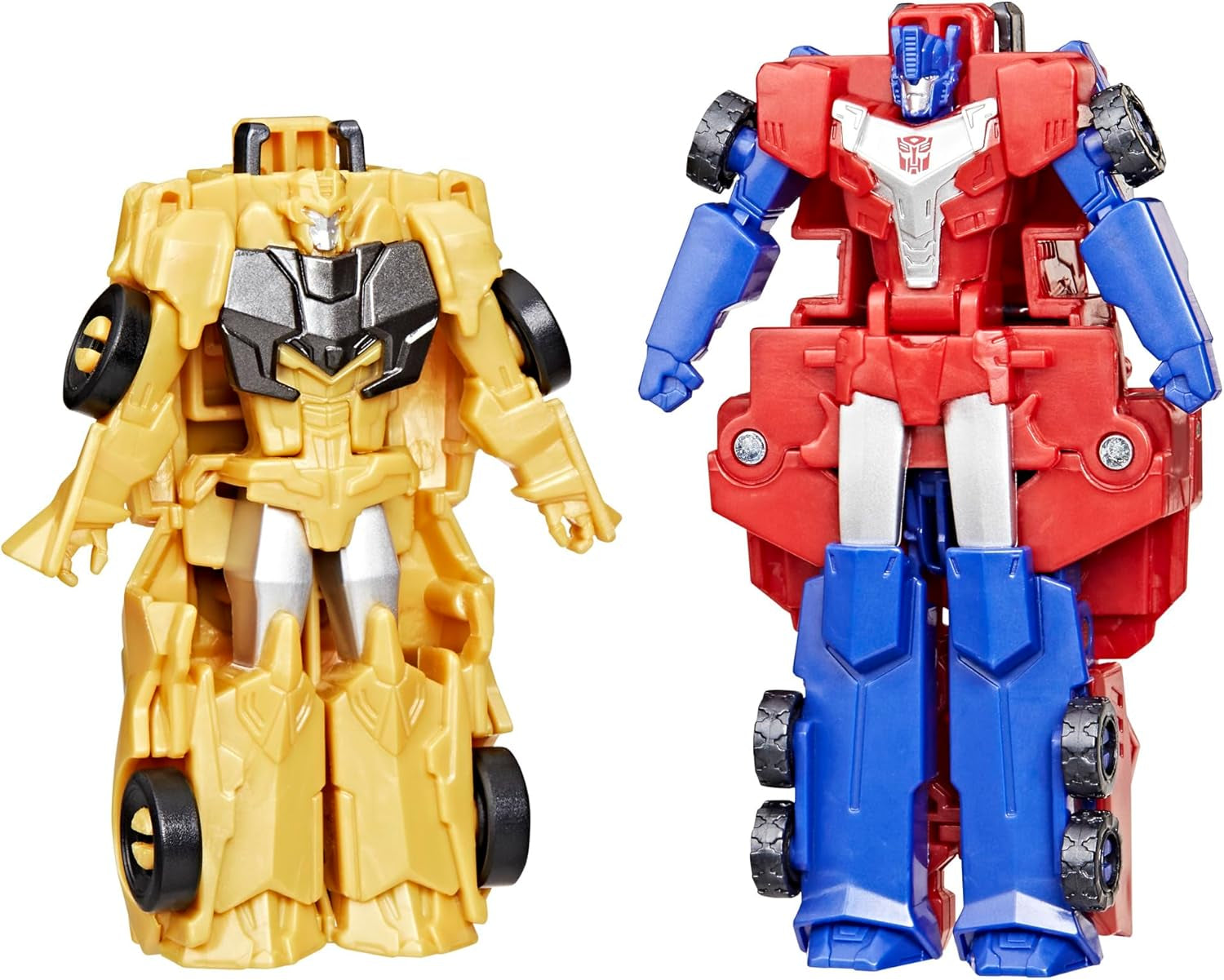 Crash & Combine Heroes, 3.75-Inch Converting Bumblebee and Optimus Prime Action Figures, Robot Toys for Kids 6 and up (Amazon Exclusive)