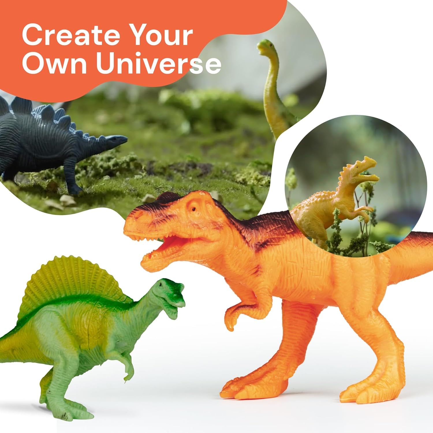 Dinosaur Toys for Kids 3-5 – 12 Realistic Small Dinosaur Figures with Metal Storage Box, Soft Dino Toy for Boys & Girls 5-7 Years Old – Toddler Boy, Animal Dino Toys