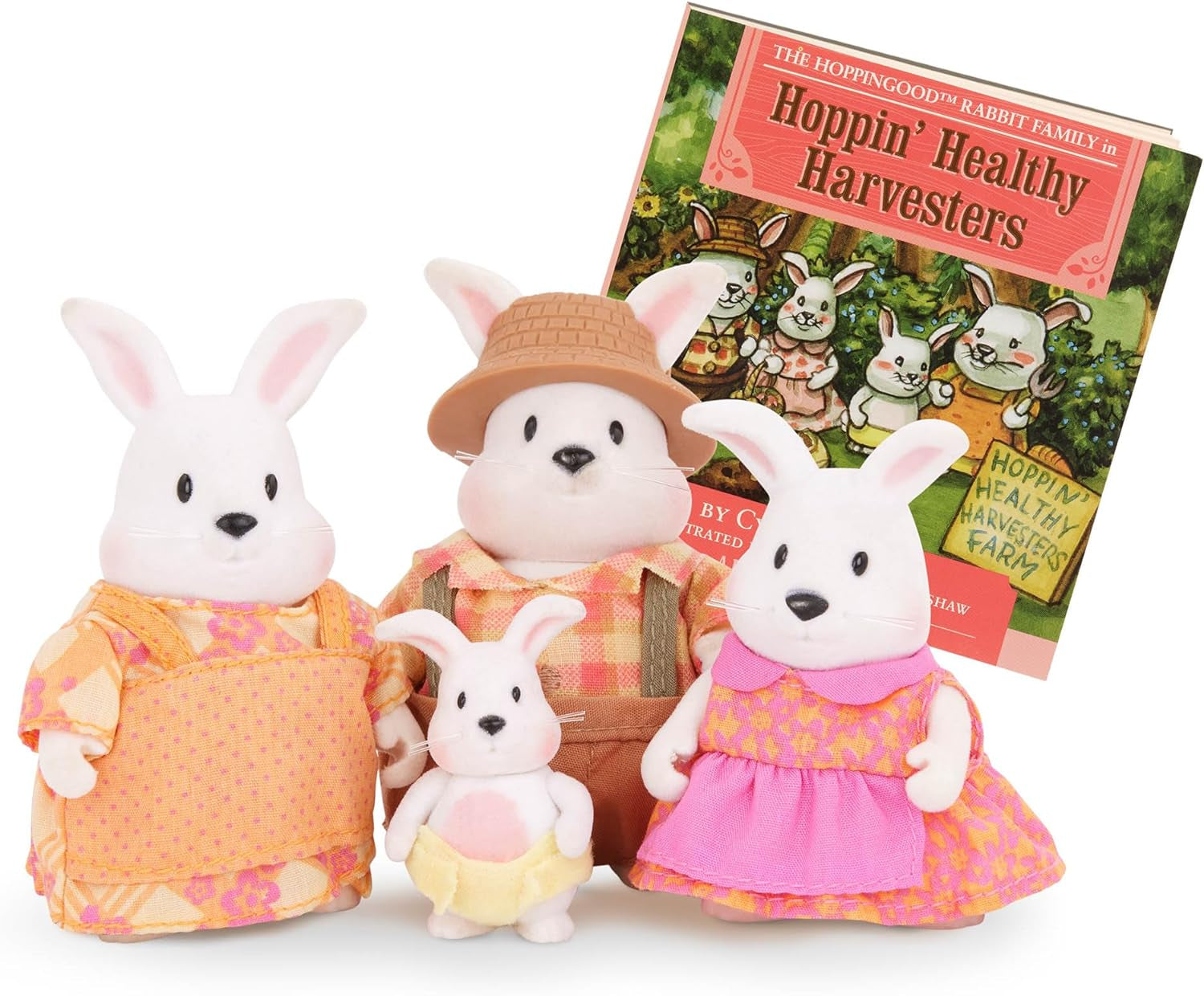 Li’L Woodzeez – Friendz Club Farm Set – Duck, Sheep, Pig, Cow – Set of 4 Collectible Posable Doll Figures – Pretend Play Gift Toy for Kids Age 3+