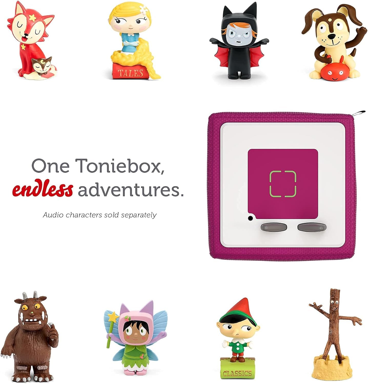 Toniebox Audio Player Starter Set with Playtime Puppy - Listen, Learn, and Play with One Huggable Little Box - Purple