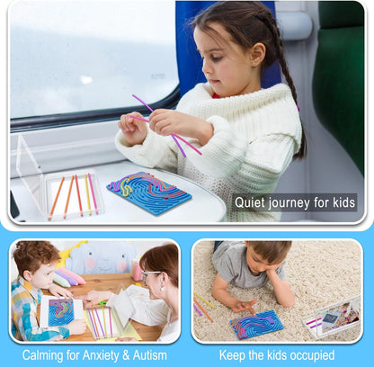 Sensory Fidget Toys for Kids Toddler Boys ,Sensory Activity Board for Stress Anxiety Autistic ADHD, Calm down Travel Airplane Essentials Toys for 3+ Year Old, Stuffers Gifts for Teen Girl