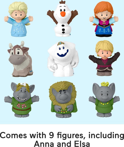 Little People Toddler Toy Disney Frozen Carry along Castle Case Playset with Figures for Pretend Play Kids Ages 18+ Months​